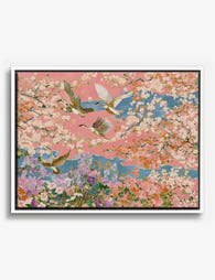 Cherry Blossom Serenity Canvas Print White