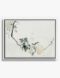 Cherry Blossom Elegance Canvas Print White