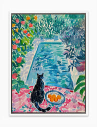 Matisse Inspired Summer Scene Canvas Print White