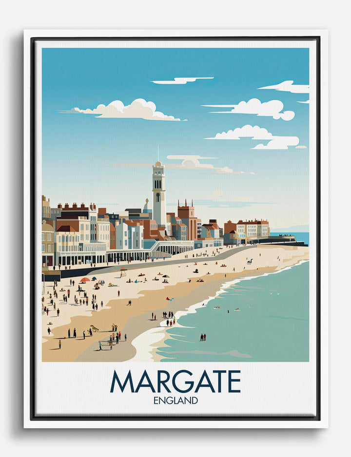 Margate Seaside Vibes Canvas Print White