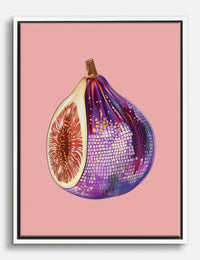 Disco Fig Delight Canvas Print White