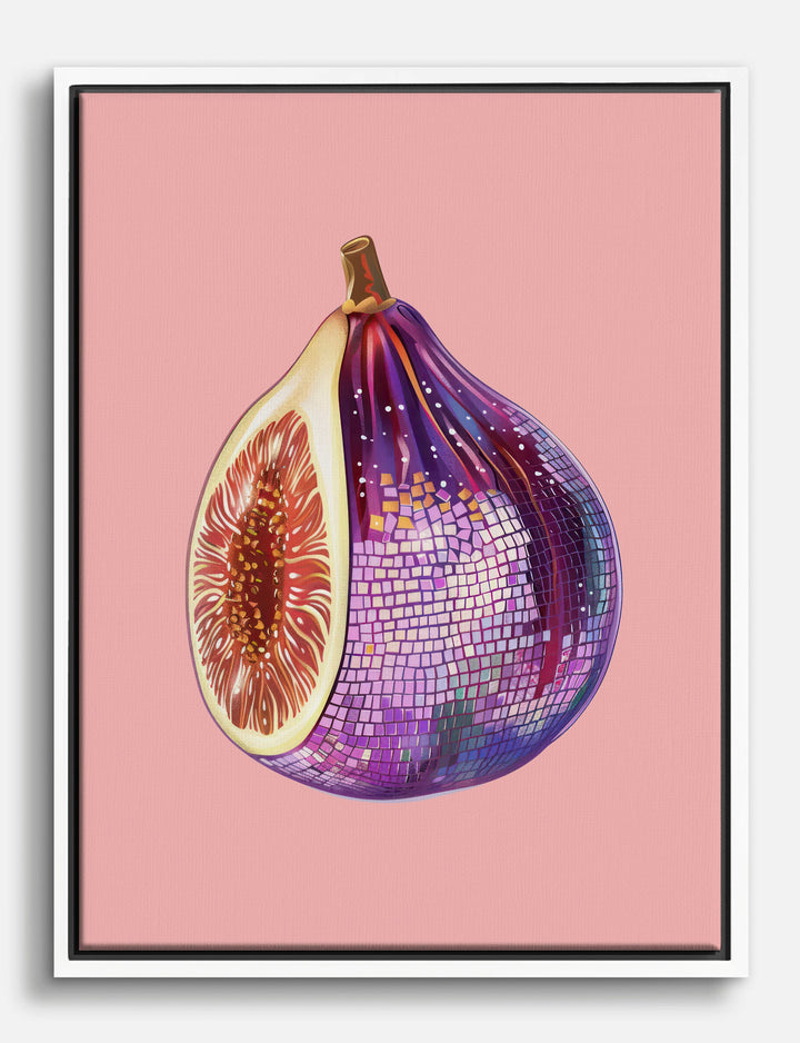 Disco Fig Delight Canvas Print White