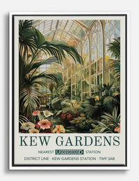 Tropical Greenhouse Escape Canvas Print White