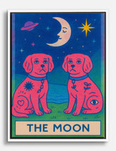 Cosmic Canine Companions Canvas Print White