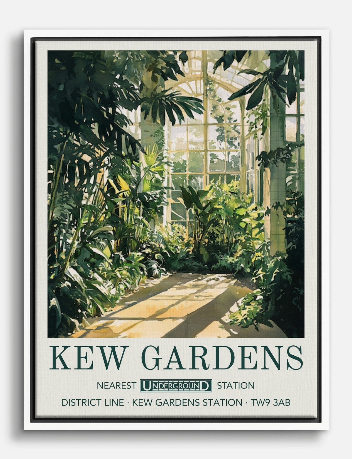 Kew Gardens Oasis Canvas Print White