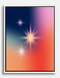 Radiant Starburst Glow Canvas Print White