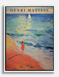 Matisse Coastal Reverie Canvas Print White