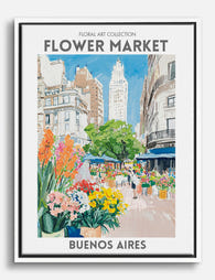 Buenos Aires Floral Escape Canvas Print White