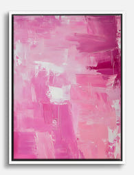 Rosy Horizon Canvas Print - White