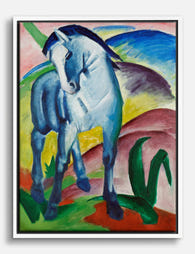 Blue Horse by Franz Marc Canvas Print White