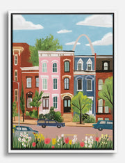 Vintage Cityscape Canvas Prints