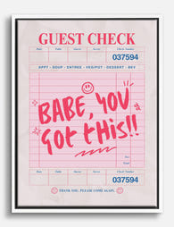 You Got This! Motivational Note Canvas Print White