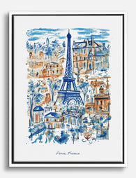 Parisian Daydream Canvas Print White