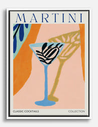 Modern Martini Vibes Canvas Print White