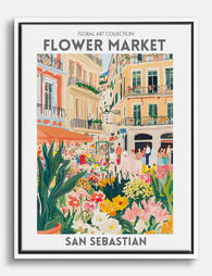 San Sebastian Floral Vibe Canvas Print White