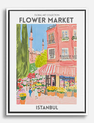 Istanbuls Flower Charm Canvas Print White