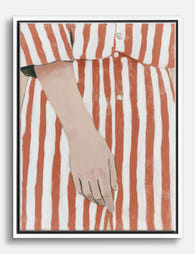 Striped Confidence Canvas Print White