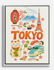 Lienzos de cerezos en flor