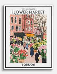 London Market Vibes Canvas Print White