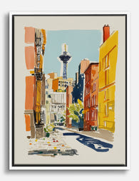 Urban Colors of Manchester Canvas Print White