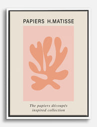 Matisse Pink Cutout Charm Canvas Print White