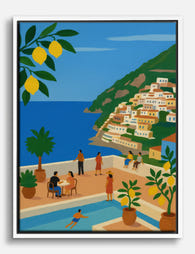 Amalfi Dream Escape Canvas Print White