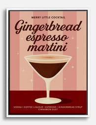 Gingerbread Espresso Martini Canvas Print White
