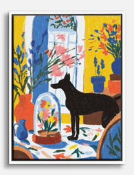 Sunlit Florals & Loyal Friend Canvas Print White