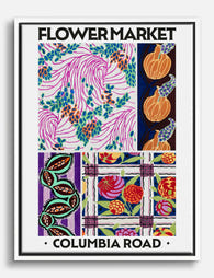 Columbia Road Botanicals Canvas Print White