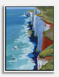 Dover Cliffs Escape Canvas Print White
