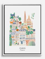 Parisian Charm Canvas Print White