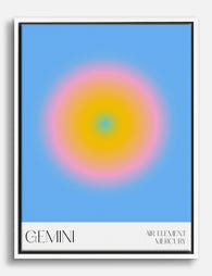 Gemini Glow Canvas Print White