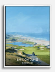 Coastal Golf Serenity Canvas Print White