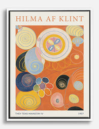 Hilma af Klint – Spirals of Harmony Canvas Print White