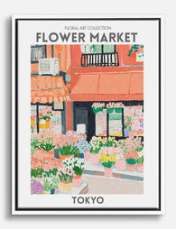 Tokyo Flower Market Matisse Canvas Print White