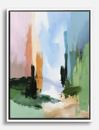 Tranquil Canyon Hues Canvas Print White