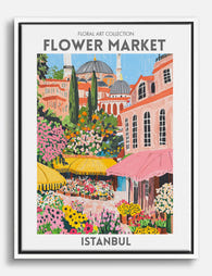 Istanbuls Floral Charm Canvas Print White