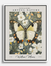 William Morris Butterfly Blooms Canvas Print White