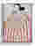 Striped Muse in Pink Canvas Print - White