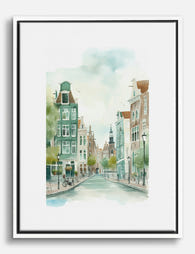 Amsterdam Serenity Canvas Print White
