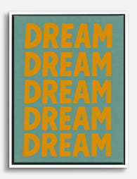 Bold Dream Repeater Canvas Print White