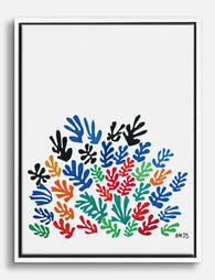 Matisse Paper Cut Garden Canvas Print White