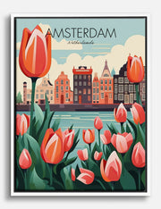 Lienzos de tulipanes