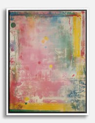 Rustic Pastel Glow Canvas Print White