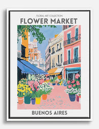 Buenos Aires Blossom Canvas Print White