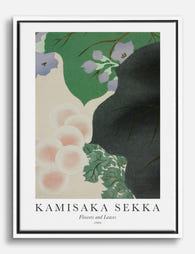 Kamisaka Sekka Botanical Harmony Canvas Print - White