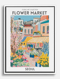 Seoul Blossom Haven Canvas Print White