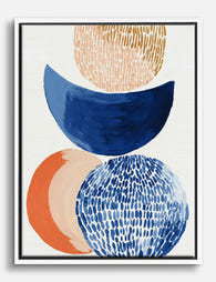 Bold Boho Geometry Canvas Print White