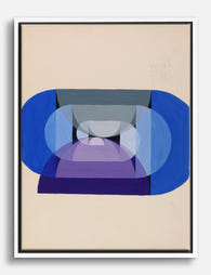 Blue Violet Geometry by Schillinger Canvas Print White