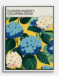 Columbia Road Hydrangeas Canvas Print - White